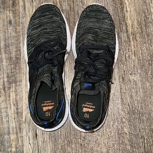 Grey and tiny blue specs athletic shoes